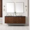 James Martin Vanities Amberly 72in Double Vanity, Mid-Century Walnut w/ 3 CM Charcoal Soapstone Top 670-V72-WLT-3CSP - alternate 3